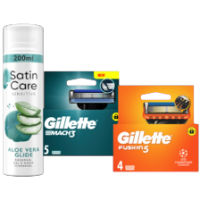 Gillette of Gillette Venus scheersystemen, -navullingen of Satin Care scheergel
